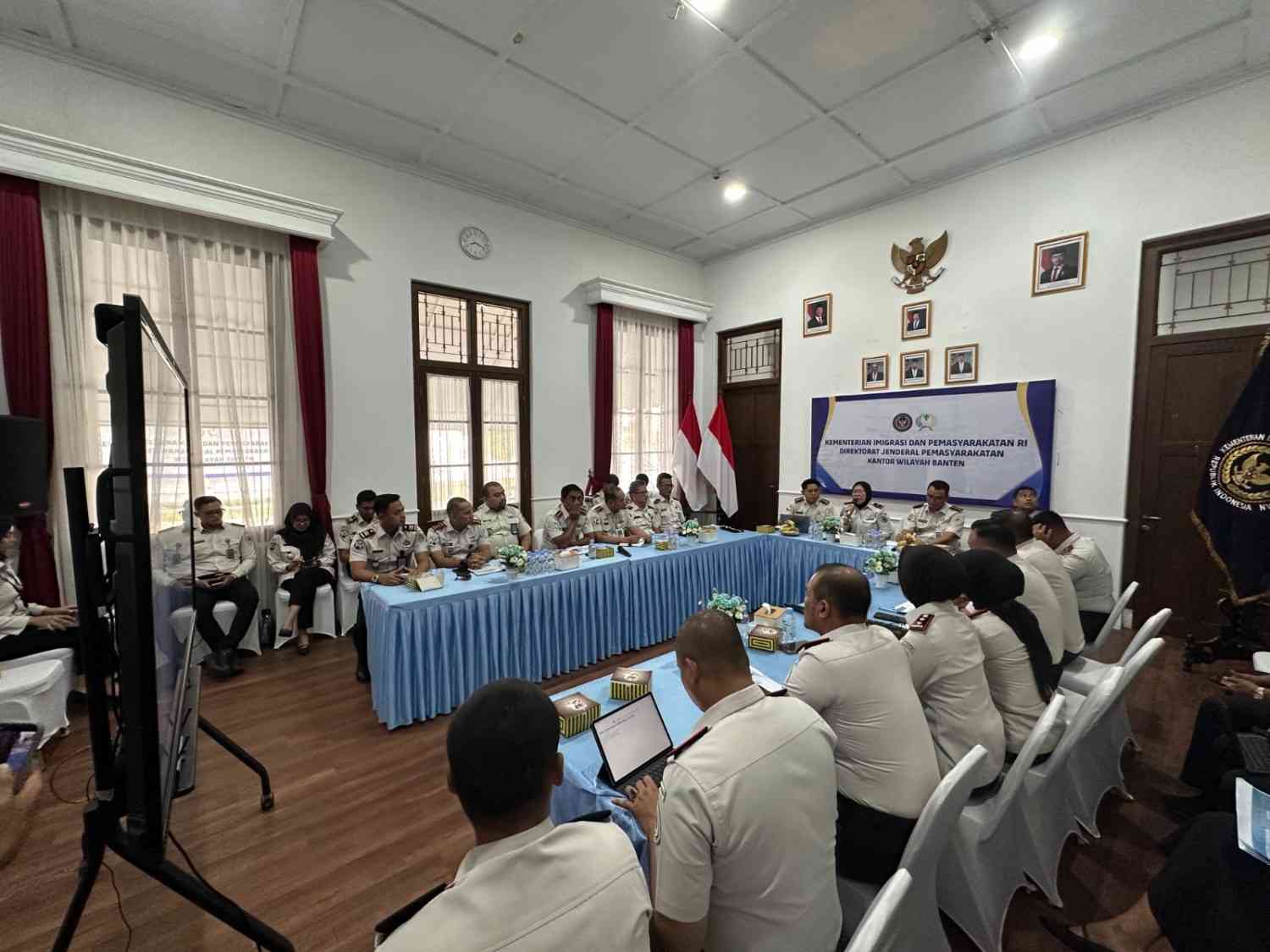 Rutan Kelas I Tangerang Ikuti Evaluasi Capaian Kinerja UPT Pemasyarakatan Semester I Tahun 2026