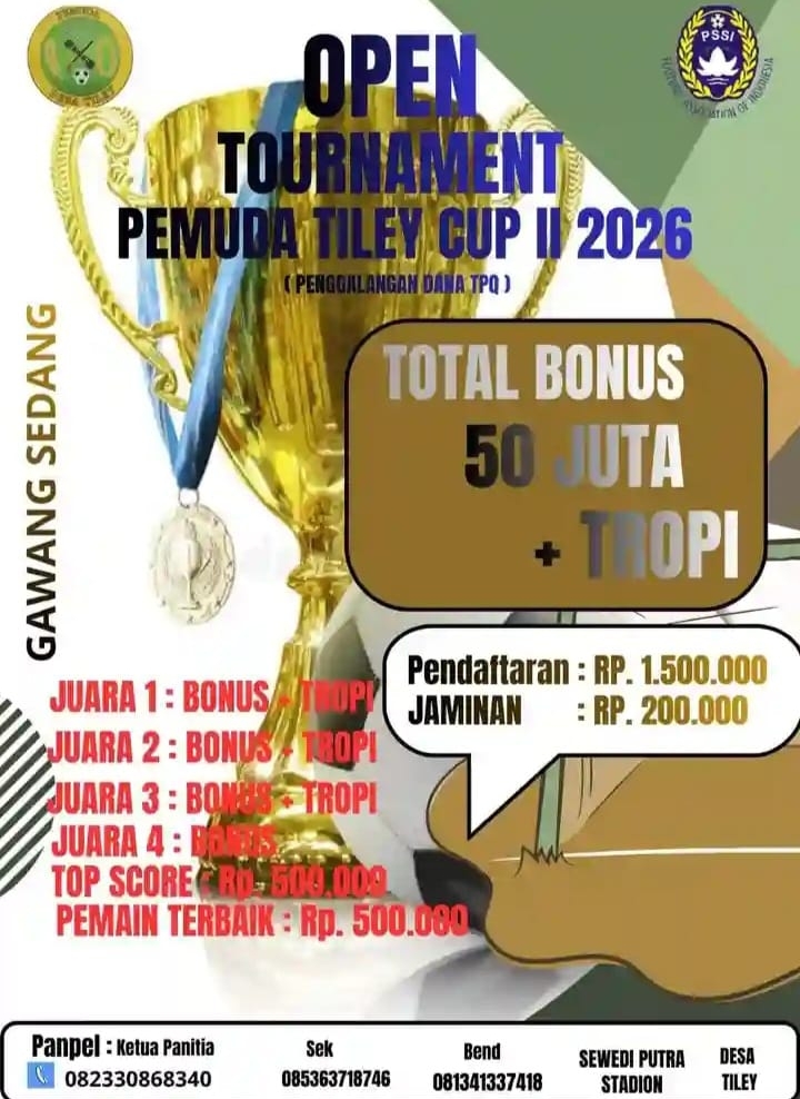 Panitia Turnamen Pemuda Tiley Cup ll Fokus Matangkan Kesiapan Pembukaan Babak Pengisian