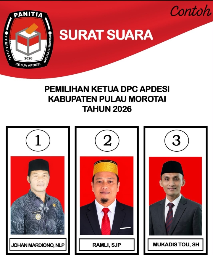 Muscab APDESI Morotai Sisa Tiga Hari Lagi Tiga Kandidat Tiarap